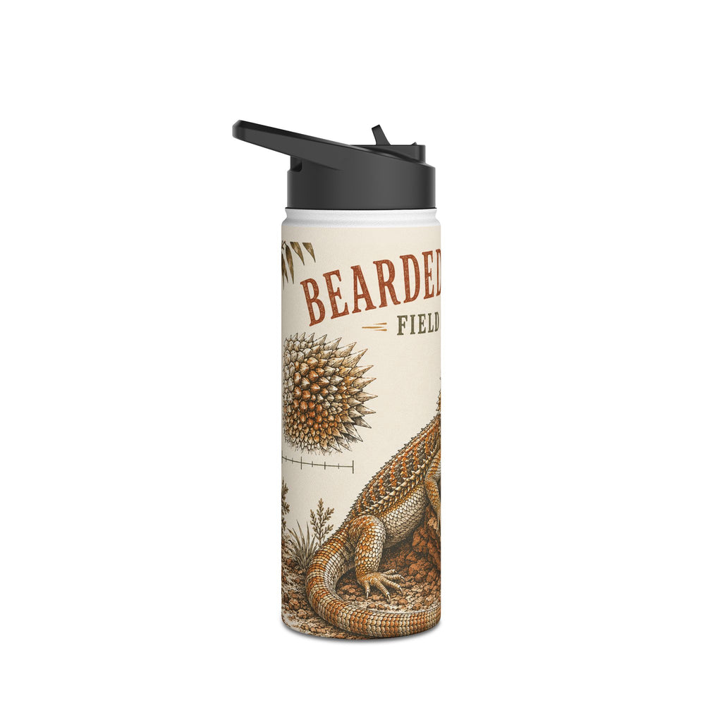Bearded Dragon Field Study Stainless Steel Water Bottle