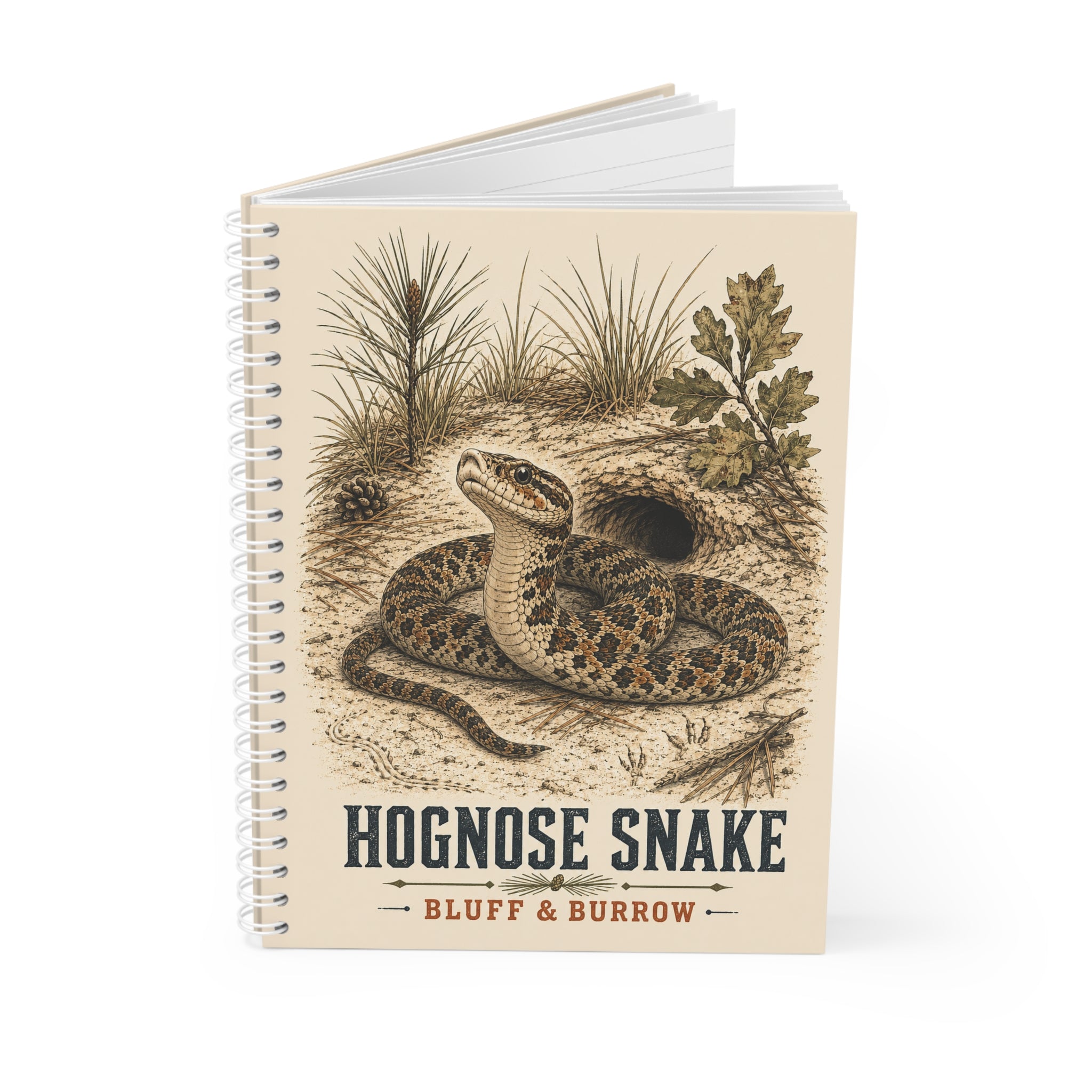 Hognose Snake Spiral Notebook — Vintage Nature Field Journal
