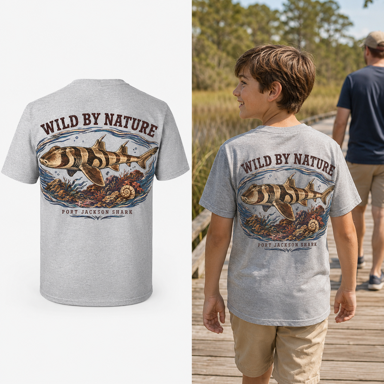 Wild by Nature Port Jackson Shark Youth Tee