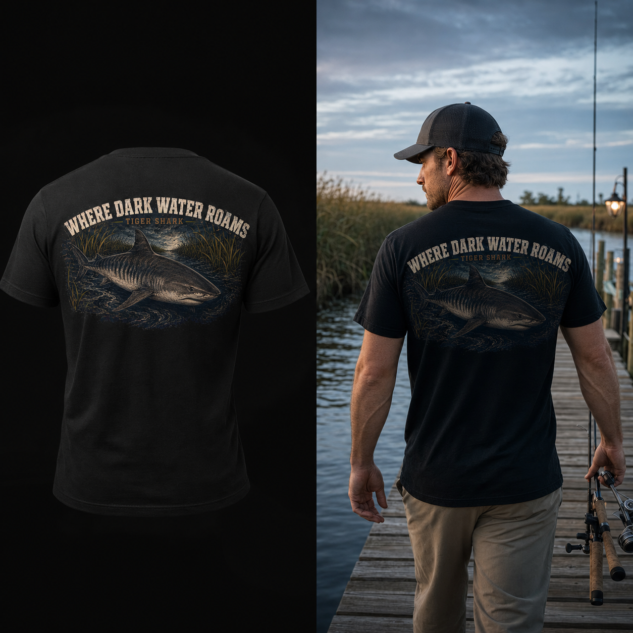Where Dark Water Roams Shark T-Shirt