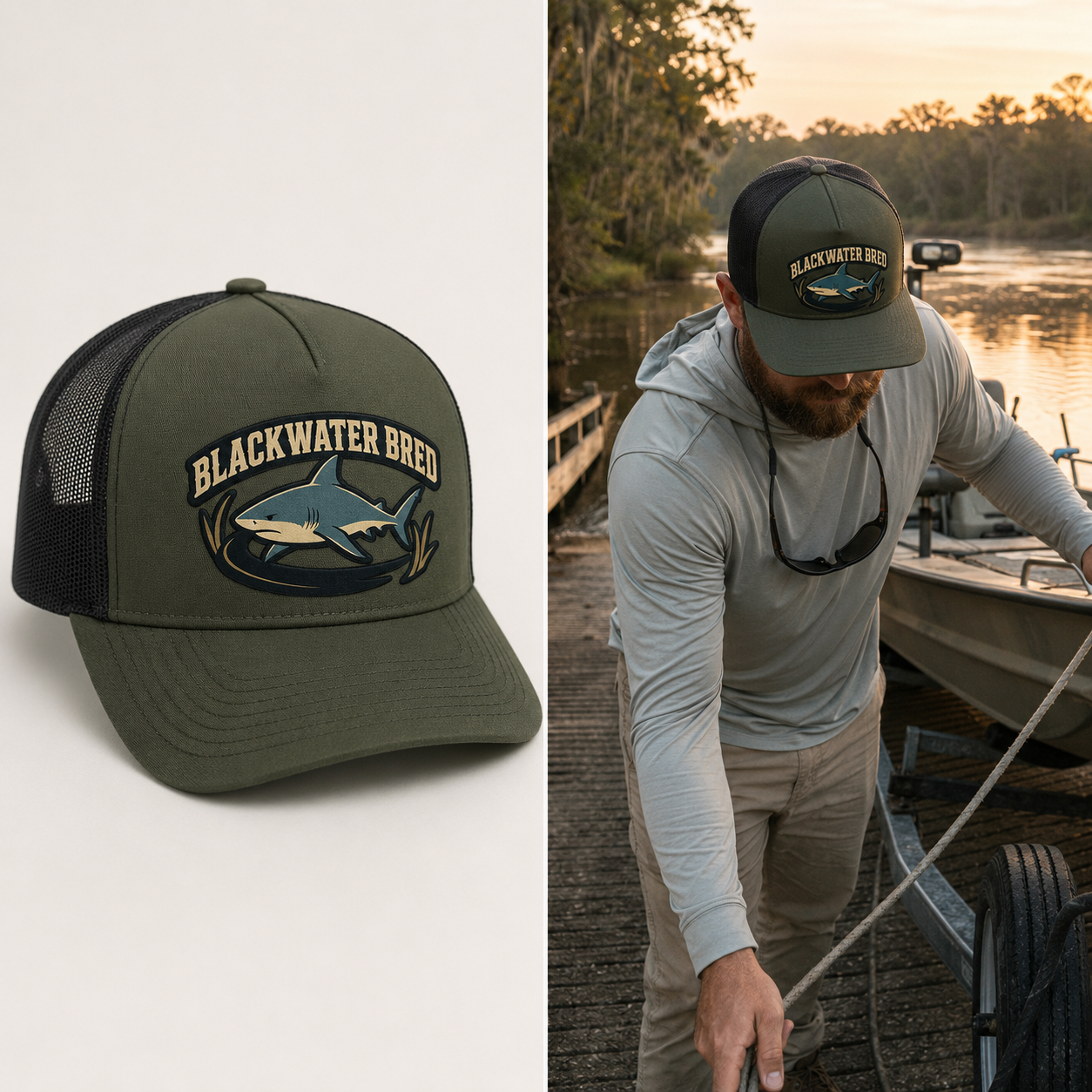 Blackwater Bred Bull Shark Five-Panel Trucker Hat