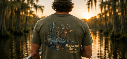 Blackwater Buck Men’s Back Graphic Tee