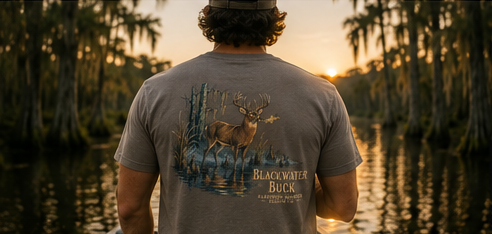 Blackwater Buck Men’s Back Graphic Tee