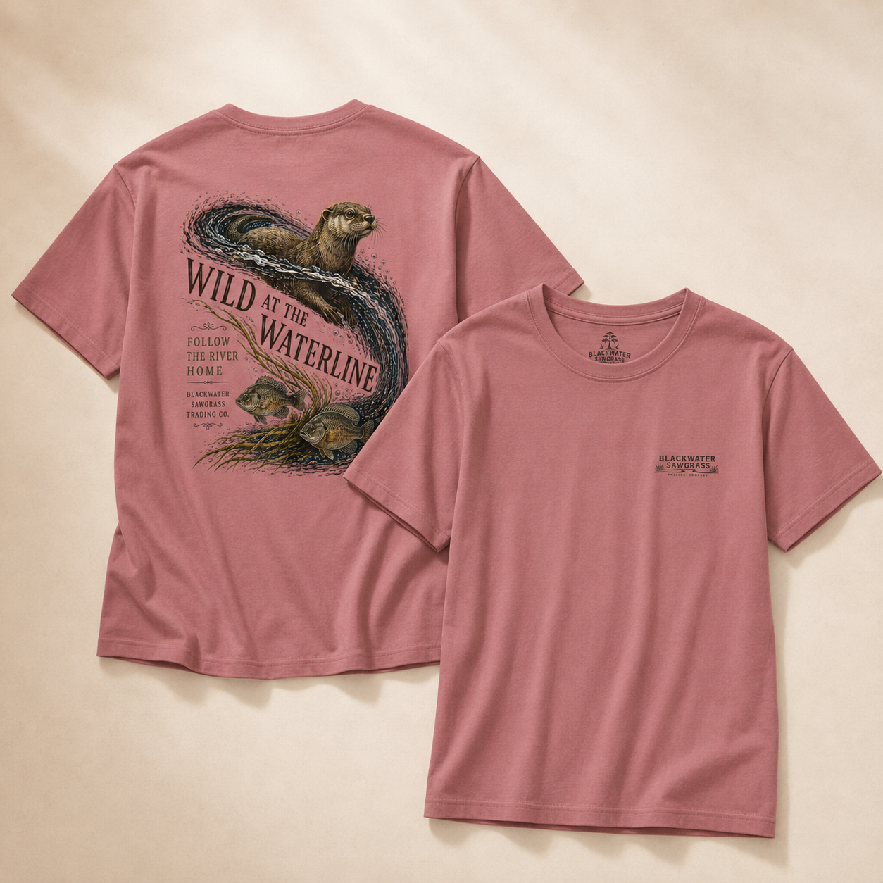 Wild at the Waterline Otter Graphic T-Shirt