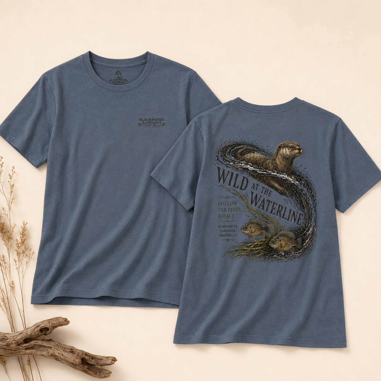 Wild at the Waterline Otter Graphic T-Shirt