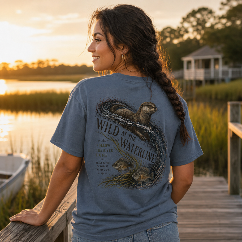 Wild at the Waterline Otter Graphic T-Shirt