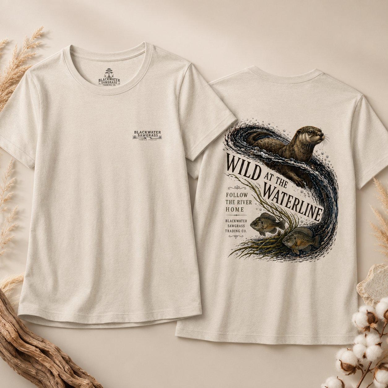 Wild at the Waterline Otter Graphic T-Shirt