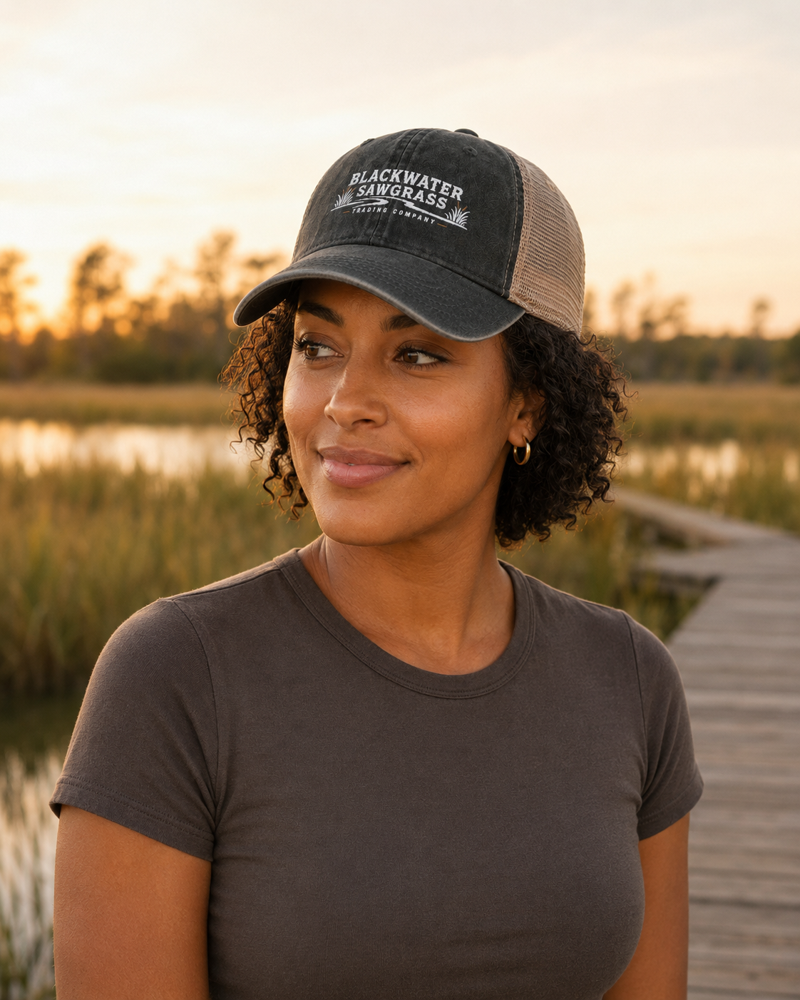 Blackwater Sawgrass Women's Washed Mesh-Back Cap