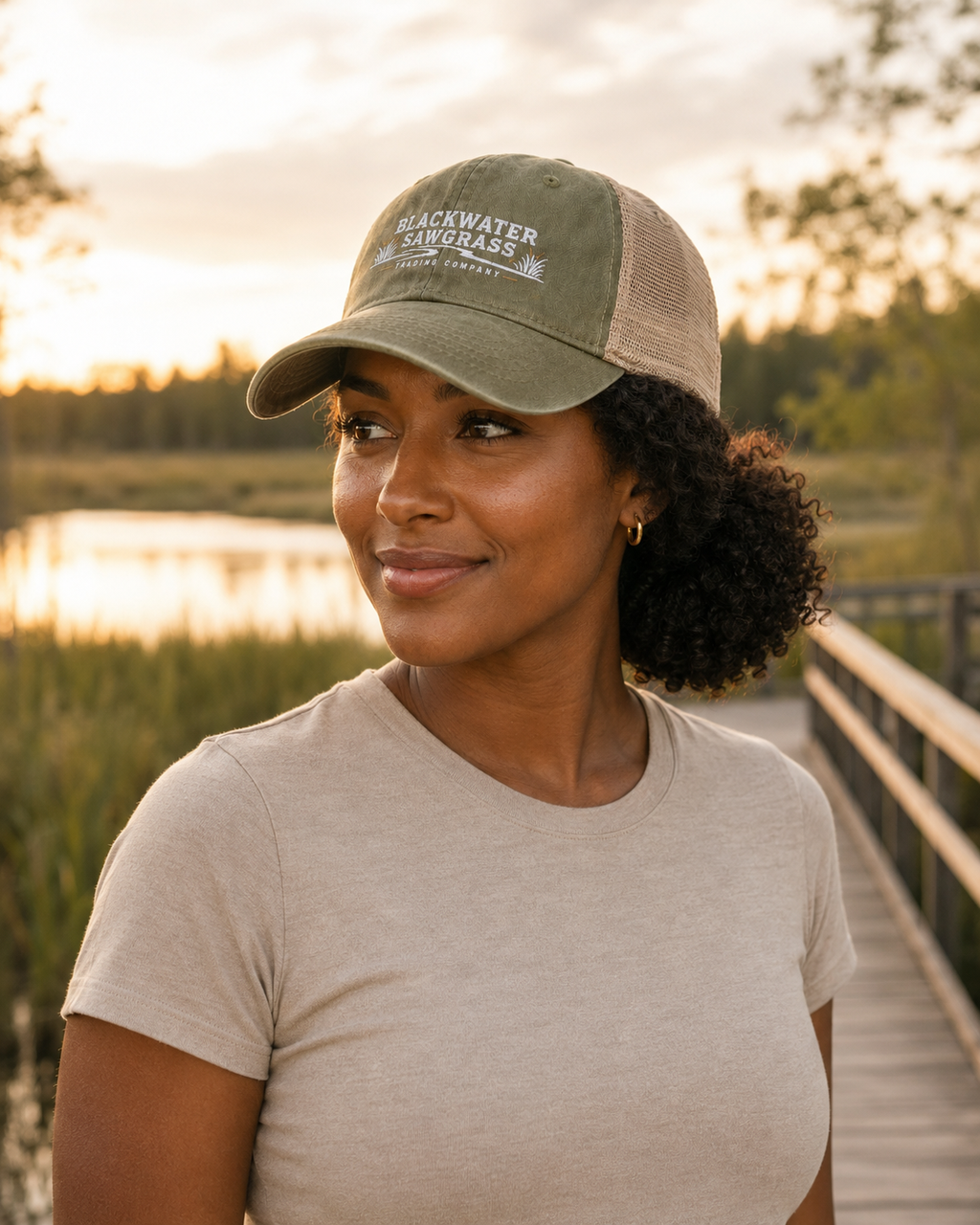 Blackwater Sawgrass Women's Washed Mesh-Back Cap
