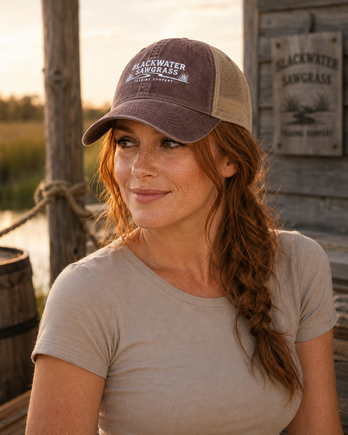 Blackwater Sawgrass Women's Washed Mesh-Back Cap
