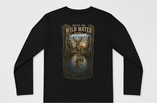 Wild Water Youth Long Sleeve Tee | Nature Graphic
