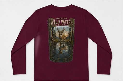 Wild Water Youth Long Sleeve Tee | Nature Graphic