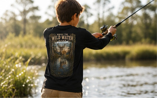 Wild Water Youth Long Sleeve Tee | Nature Graphic