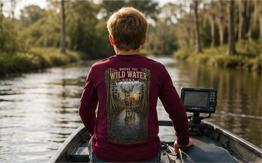 Wild Water Youth Long Sleeve Tee | Nature Graphic