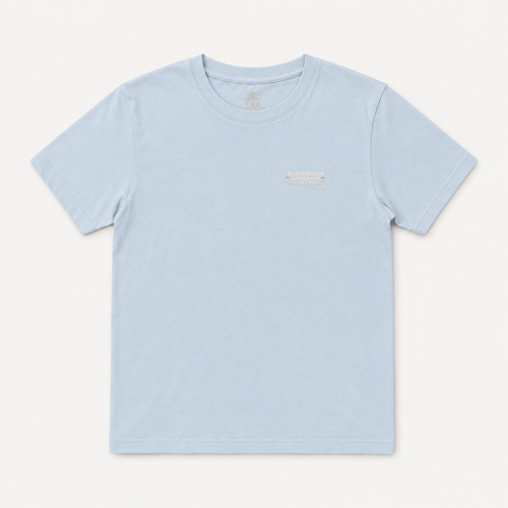 Moss & Moonlight Youth Tee | Swamp Scene (Owl, Alligator, Moonlit Nature)