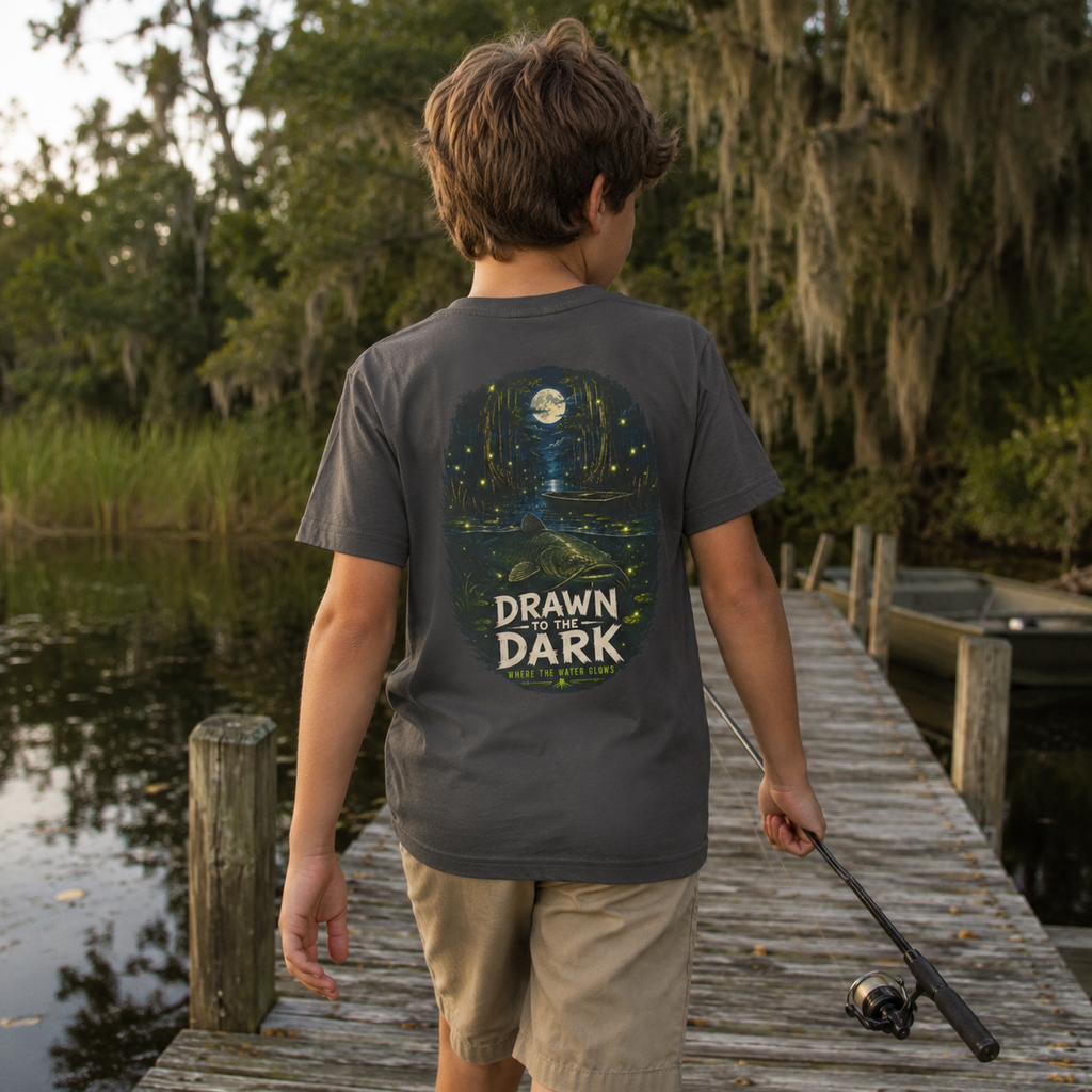Drawn to the Dark Youth Tee | Night Forest Graphic