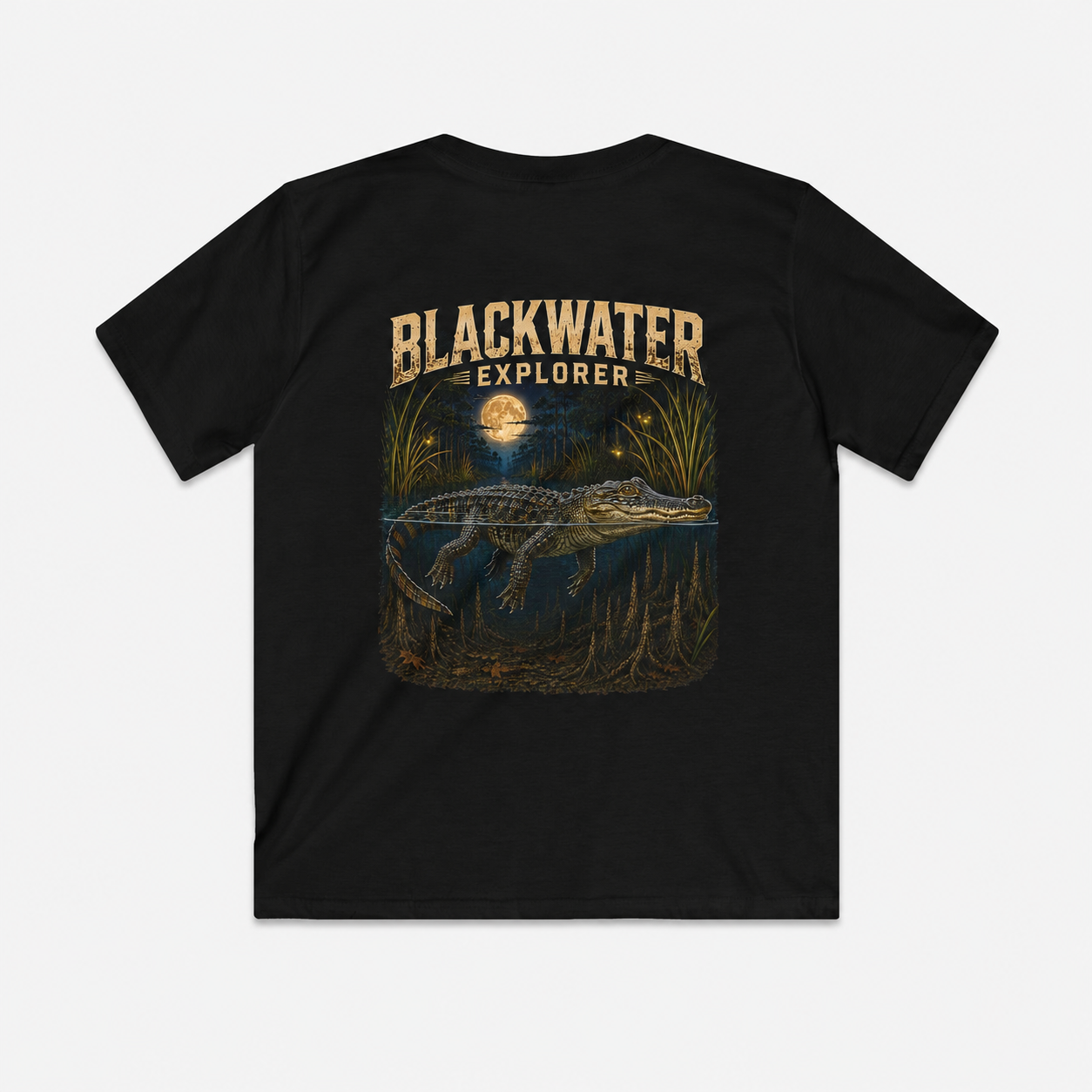 Blackwater Explorer Youth Tee | Alligator Graphic Tee (Back & Chest Print)