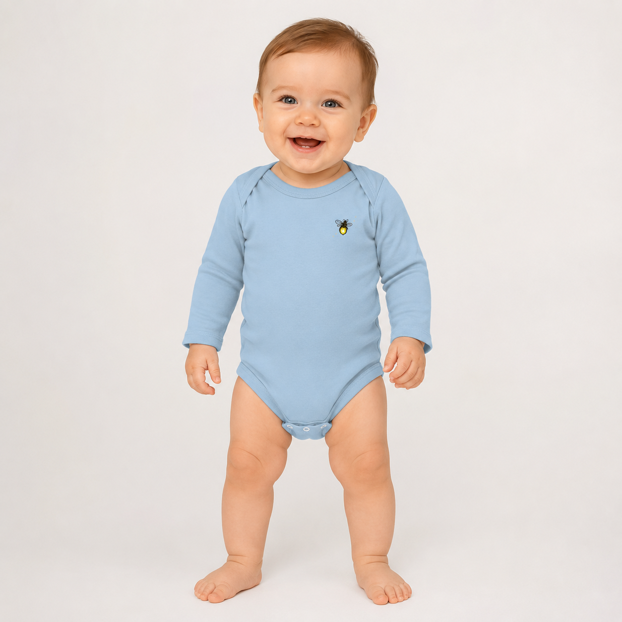 Follow the Fireflies Infant Long Sleeve Onesie | Frog Night Graphic