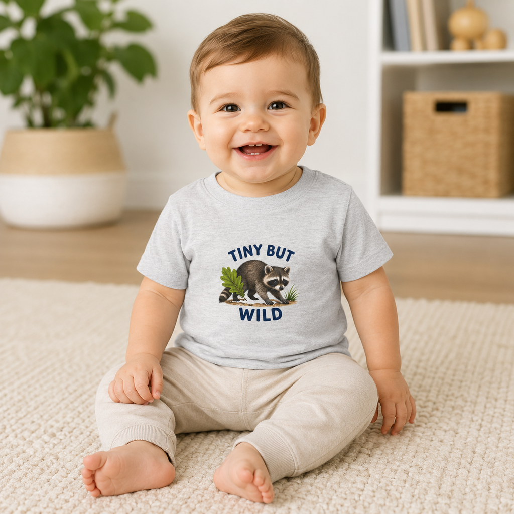 Tiny But Wild Infant Tee — Raccoon Baby Shirt