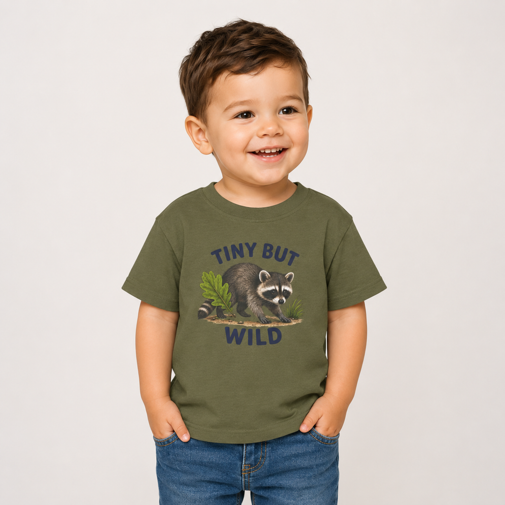 Tiny But Wild  Toddler Tee | kids animal shirt, neutral