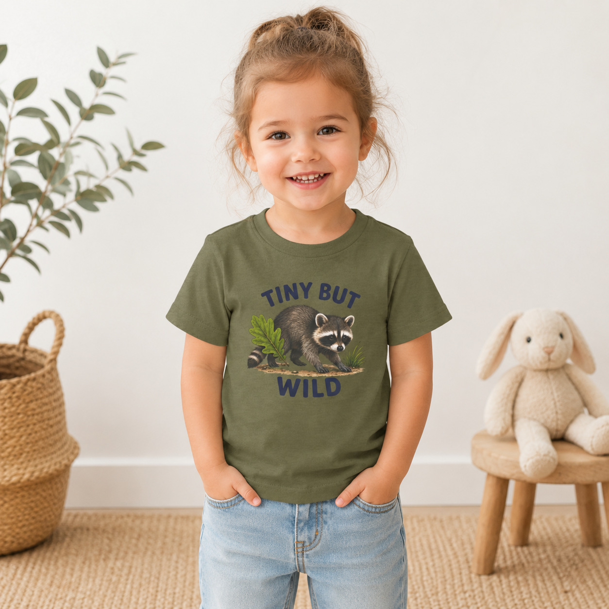 Tiny But Wild  Toddler Tee | kids animal shirt, neutral