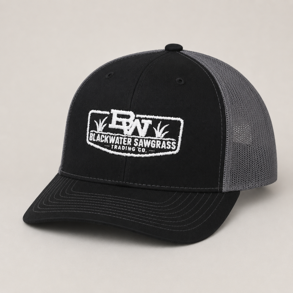Blackwater Fishing Trucker Hat – Embroidered Richardson 112