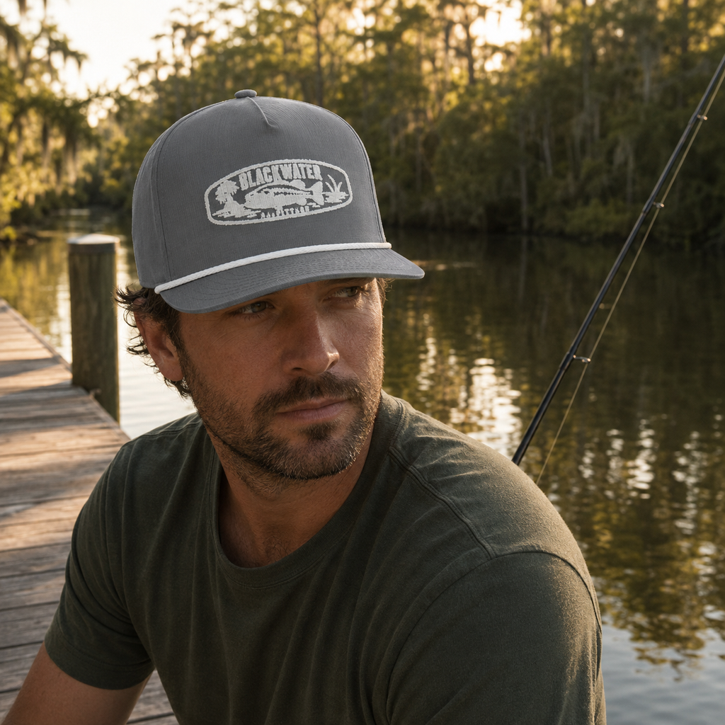 Blackwater Bass Fishing Rope Cap – Embroidered Comfort Colors Hat