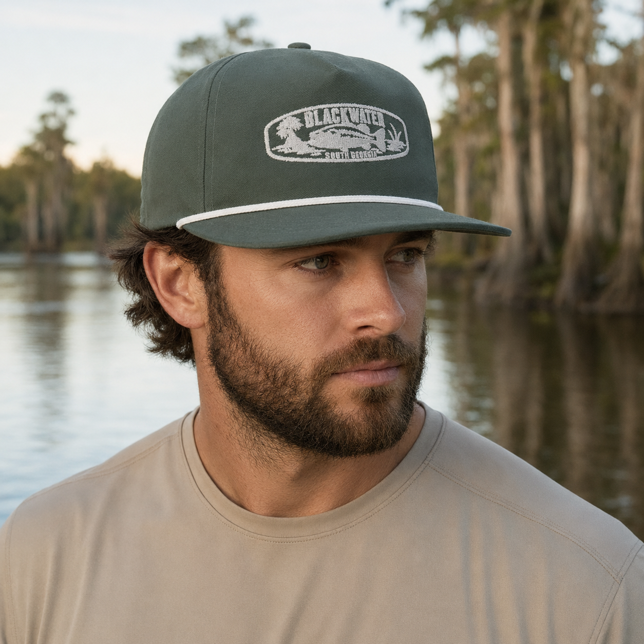 Blackwater Bass Fishing Rope Cap – Embroidered Comfort Colors Hat