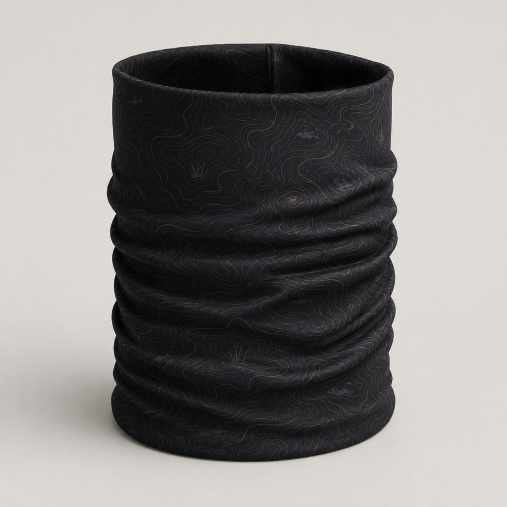 Dark Topographic Neck Gaiter – Men’s Outdoor Face Cover