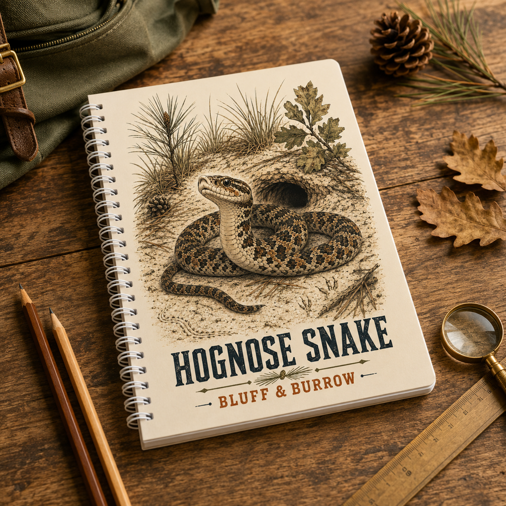 Hognose Snake Spiral Notebook — Vintage Nature Field Journal