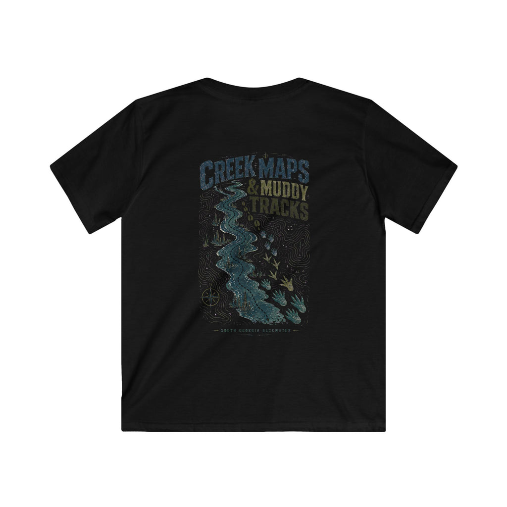 Creek Maps & Muddy Tracks Youth T-Shirt