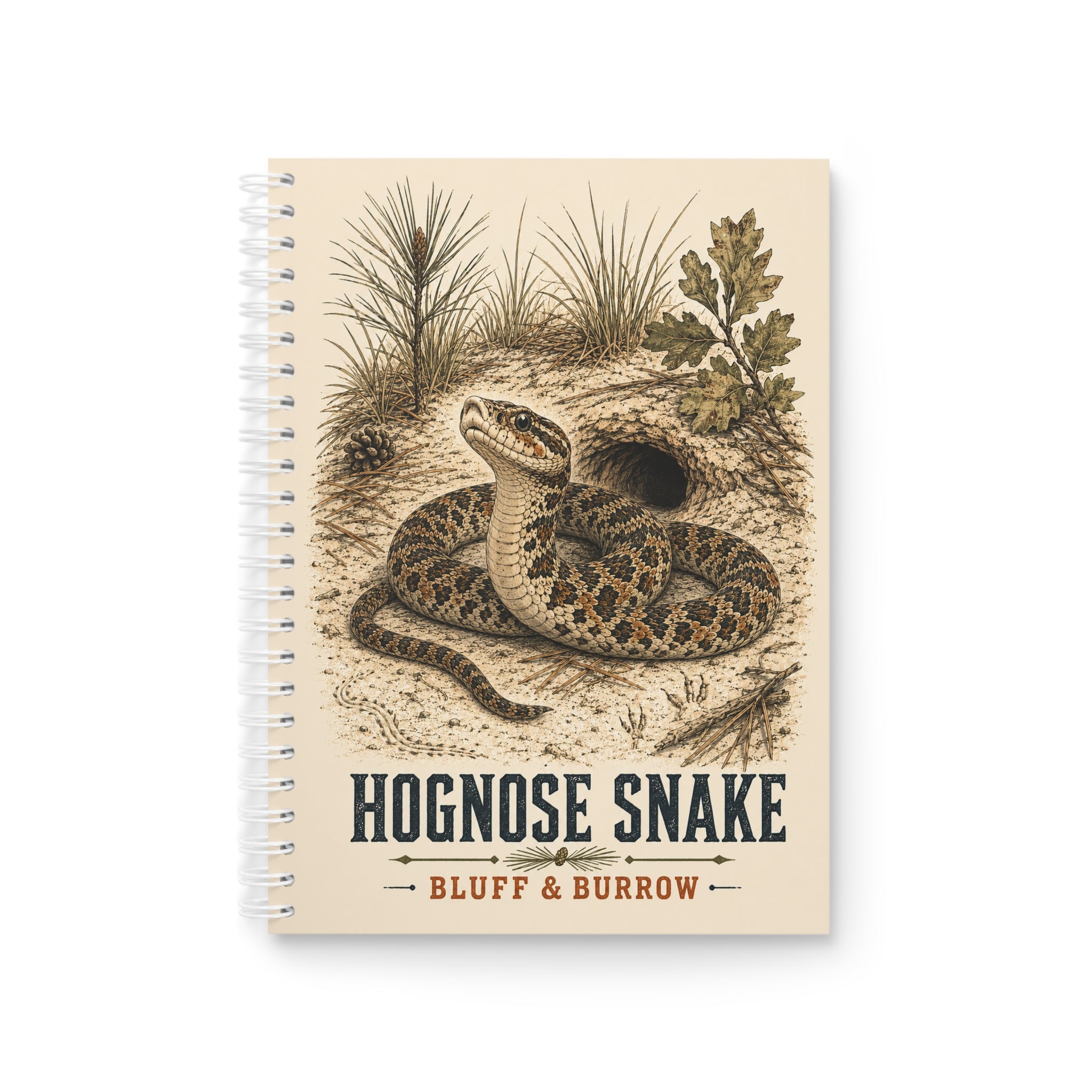 Hognose Snake Spiral Notebook — Vintage Nature Field Journal