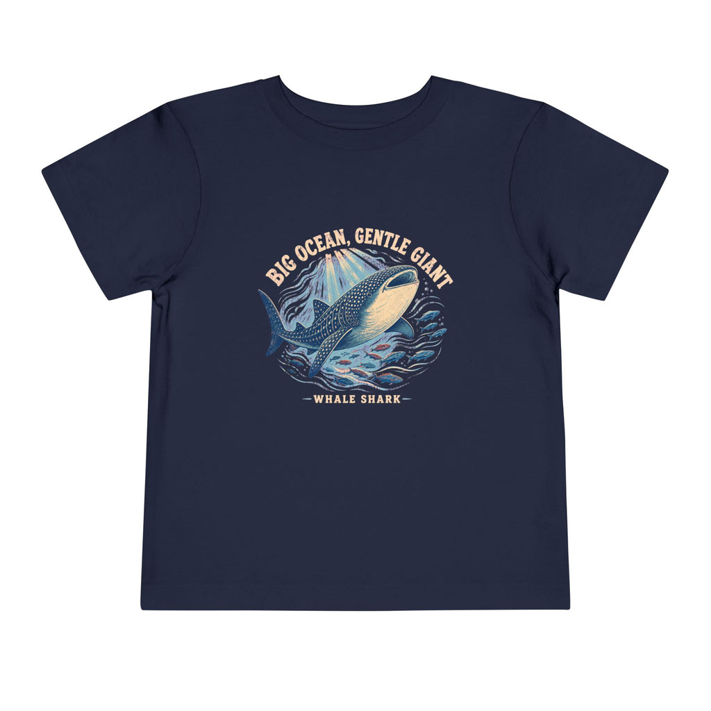 Toddler Tee — "Big Ocean, Gentle Giant" Whale Shark Graphic