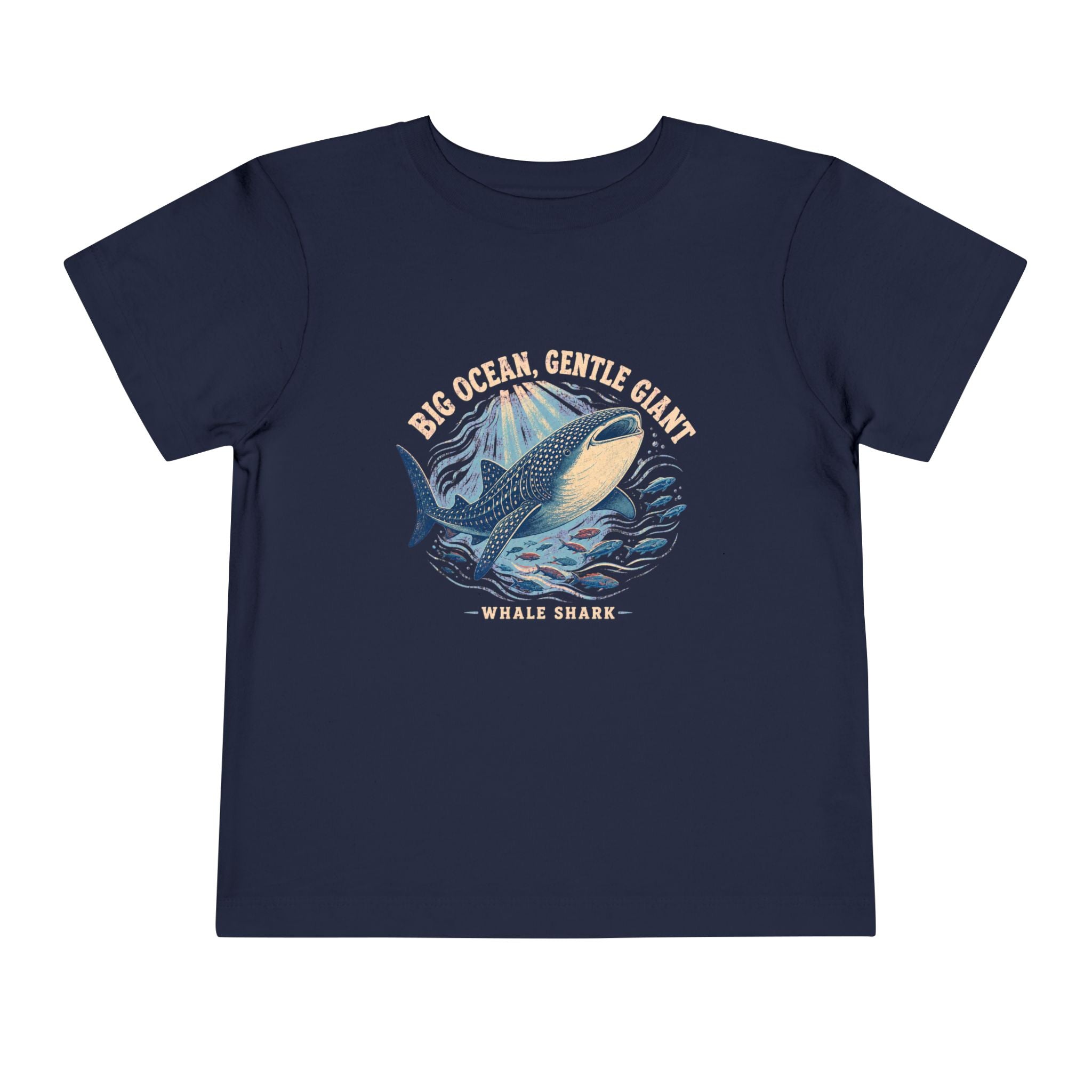 Toddler Tee — "Big Ocean, Gentle Giant" Whale Shark Graphic