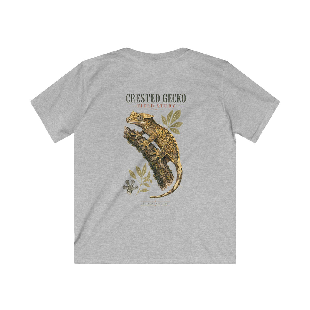 Crested Gecko Kids T-Shirt — Vintage Herpetology Tee for Young Reptile Lovers
