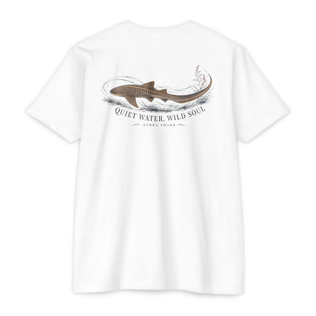 Quiet Water, Wild Soul Zebra Shark Tee