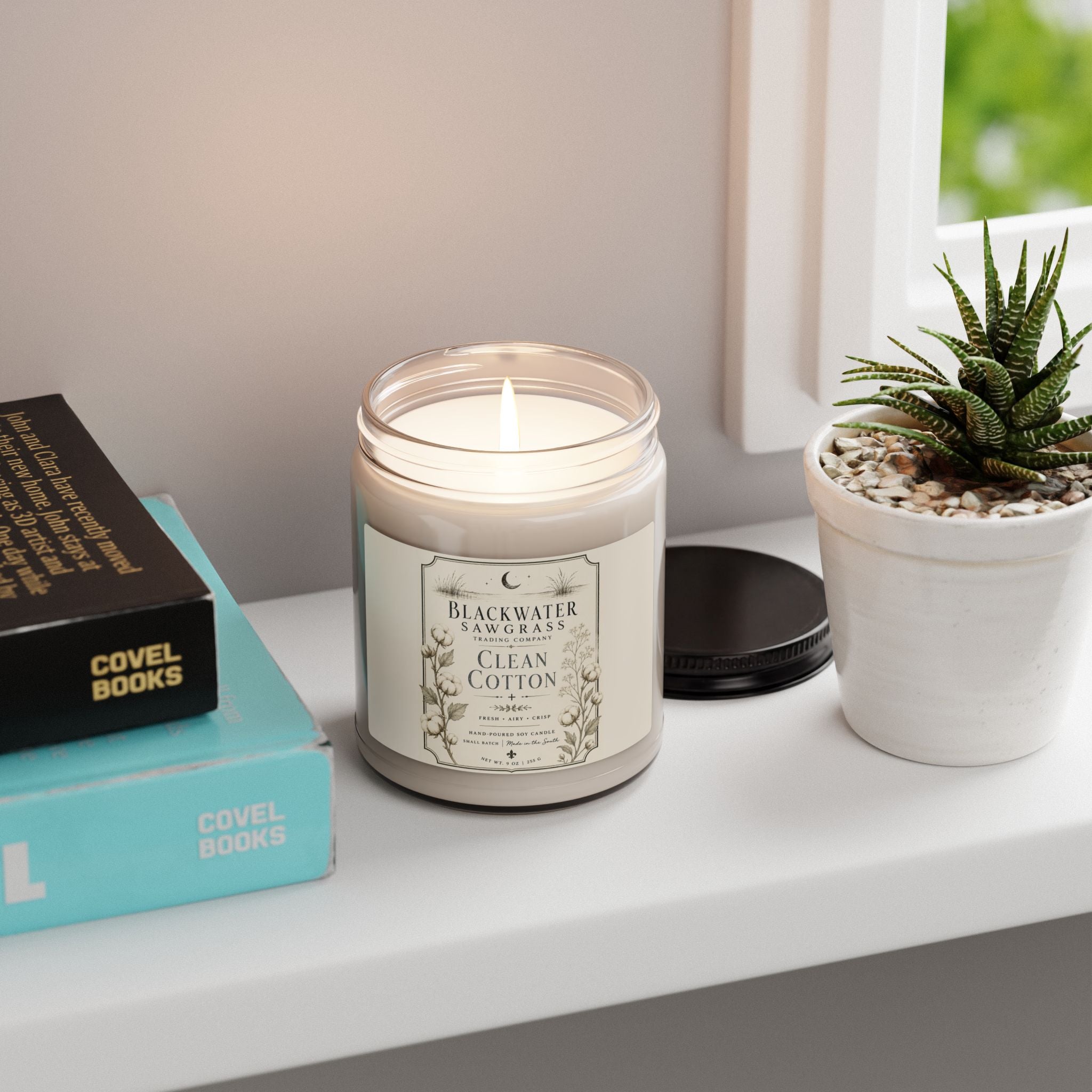 Clean Cotton Soy Candle — 9oz Scented Jar
